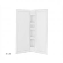 Maax 106108-000-001 - Hana 38.125 in. x 38.125 in. x 75.75 in. Direct to Stud Wall Kit in White