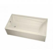 Maax 106187-L-003-004 - Exhibit 7242 IFS Acrylic Alcove Left-Hand Drain Whirlpool Bathtub in Bone