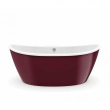 Maax 106193-000-073 - Delsia 66 in. x 36 in. Freestanding Bathtub with Center Drain in Ruby
