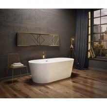 Maax 106385-000-001 - Louie 66.875 in. x 31.25 in. Freestanding Bathtub with Center Drain in White