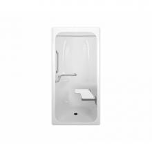 Maax 106543-R-027-001 - MX QSI-4136-BF 0.875 in. 41.25 in. x 36.25 in. x 82.875 in. 1-piece Shower with Right valve wall /