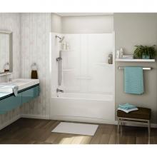 Maax 107001-R-003-001 - Allia TS-6032 Acrylic Alcove Right-Hand Drain One-Piece Whirlpool Tub Shower in White