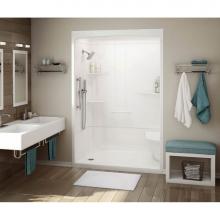 Maax 107002-SLR-000-001 - ALLIA SHR-6034 Acrylic Alcove Right-Hand Drain Three-Piece Shower in White