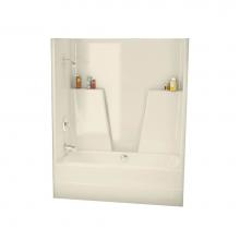 Maax 140001-000-004 - BG6034C 60 in. x 34 in. x 73.75 in. 1-piece Tub Shower with Center Drain in Bone