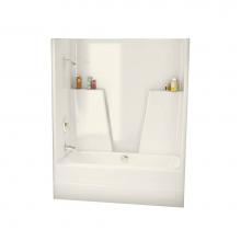 Maax 140001-000-007 - BG6034C 60 in. x 34 in. x 73.75 in. 1-piece Tub Shower with Center Drain in Biscuit