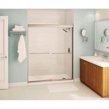 Maax 134565-900-305 - Kameleon 55-59 in. x 71 in. Bypass Alcove Shower Door with Clear Glass in Brushed Nickel