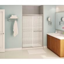 Maax 135663-988-305-000 - Aura 43-47 in. x 71 in. Bypass Alcove Shower Door with Linen Glass in Brushed Nickel