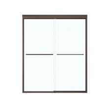 Maax 135665-900-172-000 - Aura 55-59 in. x 71 in. Bypass Alcove Shower Door with Clear Glass in Dark Bronze
