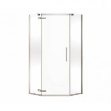 Maax 137301-900-305-000 - Hana Neo-angle 40 in. x 40 in. x 75 in. Pivot Corner Shower Door with Clear Glass in Brushed Nicke