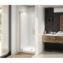 Maax 137836-900-305-000 - ModulR 34 x 78 in. 8 mm Pivot Shower Door for Alcove Installation with Clear glass in Brushed Nick