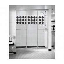 Maax 138290-900-084-000 - Triple Plus 41-43 in. x 69 in. Bypass Alcove Shower Door with Clear Glass in Chrome
