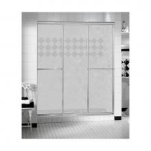 Maax 138290-965-084-000 - Triple Plus 41-43 in. x 69 in. Bypass Alcove Shower Door with Hammer Glass in Chrome