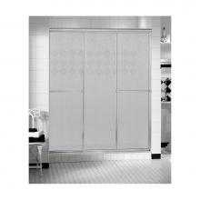Maax 138294-970-084-000 - Triple Plus 40.5-42.5 in. x 66 in. Bypass Alcove Shower Door with Raindrop Glass in Chrome