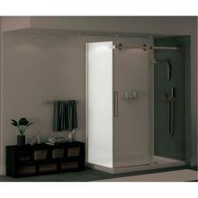 Maax 138998-900-305-000 - Halo Return Panel for 32 in. Base with Clear glass in Brushed Nickel