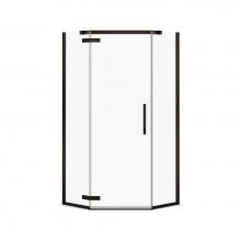 Maax 139320-900-173-000 - Davana Neo-angle 40 in. x 40 in. x 75 in. Pivot Corner Shower Door with Clear Glass in Dark Bronze