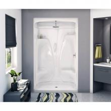 Maax 141053-R-000-001 - ACSHRSDM/LSDM/NSDM-48 48 in. x 33.25 in. x 88 in. 1-piece Shower with Right Seat, Center Drain in