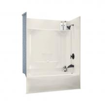 Maax 145012-L-003-007 - KDTS 59.875 in. x 32 in. x 79.25 in. 4-piece Tub Shower with Whirlpool Left Drain in Biscuit