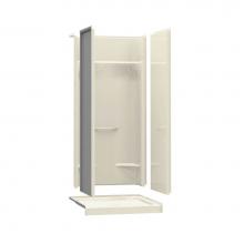 Maax 145024-000-004 - KDS 35.875 in. x 36 in. x 76 in. 4-piece Shower with No Seat, Center Drain in Bone