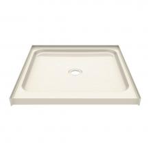 Maax 145026-000-004 - SPL 35.875 in. x 36 in. x 4.375 in. Square Alcove Shower Base with Center Drain in Bone
