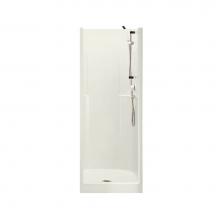 Maax 200030-000-007 - Biarritz 40 29.75 in. x 32 in. x 75 in. 1-piece Shower with No Seat, Center Drain in Biscuit