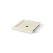 Maax 420000-540-004 - B3 Base 3636 Square Drain Stabili-T Corner Ctr Drain Bone / Natural