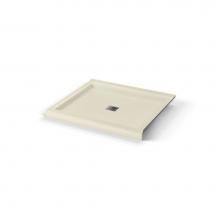 Maax 420002-543-004 - B3 Base 4834 Square Drain Stabili-T, Corner Right Bone / Natural