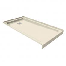 Maax 420004-E-504-004 - B3 Base 6030 Square Drain Alcove-Deep Installation Bone / Natural