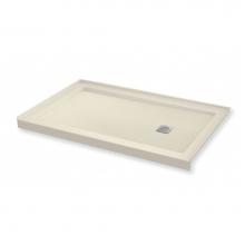 Maax 420005-R-541-004 - B3 Base 6032 Square Drain Stabili-T, Alcove Bone / Natural