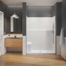 Maax 107106-000-002-001 - SS3260 AcrylX™ Alcove Center Drain One-Piece Shower in White