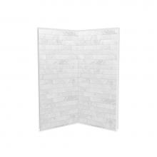 Maax 103388-307-508-000 - Utile 3636 Composite Direct-to-Stud Two-Piece Corner Shower Wall Kit in Marble Carrara