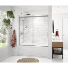 Maax 136692-900-084-000 - Revelation Round 56-59 x 56 3/4-59 1/4 in. 6 mm Sliding Tub Door for Alcove Installation with Clea
