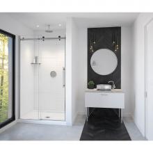 Maax 138460-900-350-000 - Vela 44 1/2-47 x 78 3/4 in. 8mm Sliding Shower Door for Alcove Installation with Clear glass in Ch