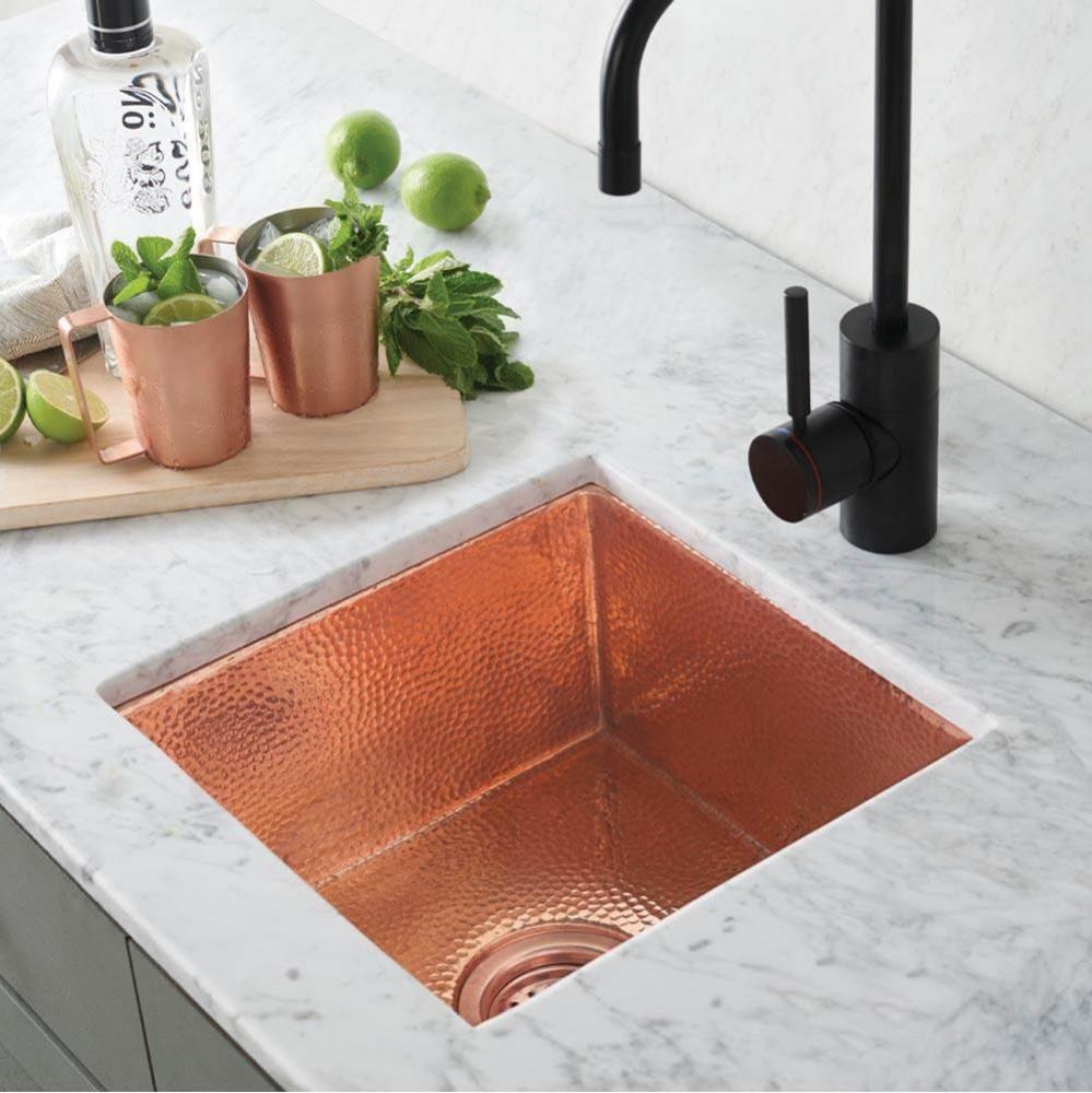 Cantina Bar and Prep Sink in Polished Copper