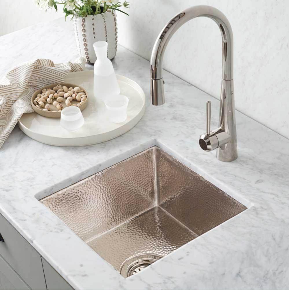 Cantina Bar and Prep Sink in Polished Nickel