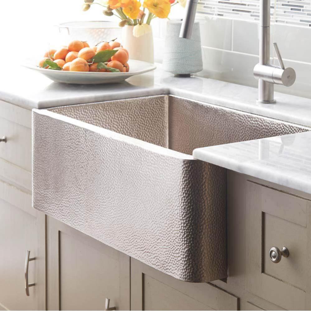 Farmhouse 33 Kitchen SInk in Brushed Nickel