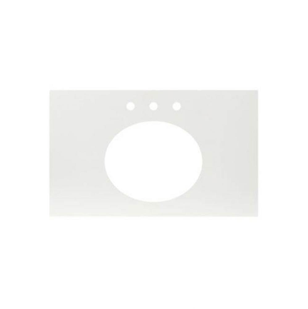 36'' Native Stone Vanity Top in Pearl- Trough with Single or No Faucet Hole