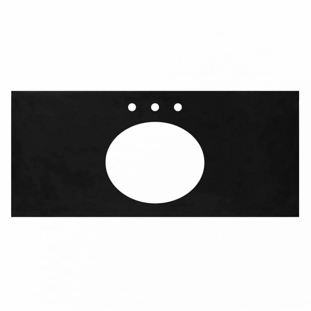 48'' Native Stone Vanity Top in Charcoal- Oval with 8'' Widespread Cutout