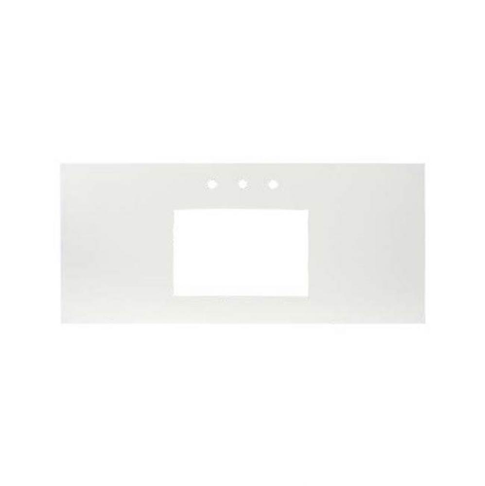 48'' Native Stone Vanity Top in Pearl- Rectangle with 8'' Widespread Cutout