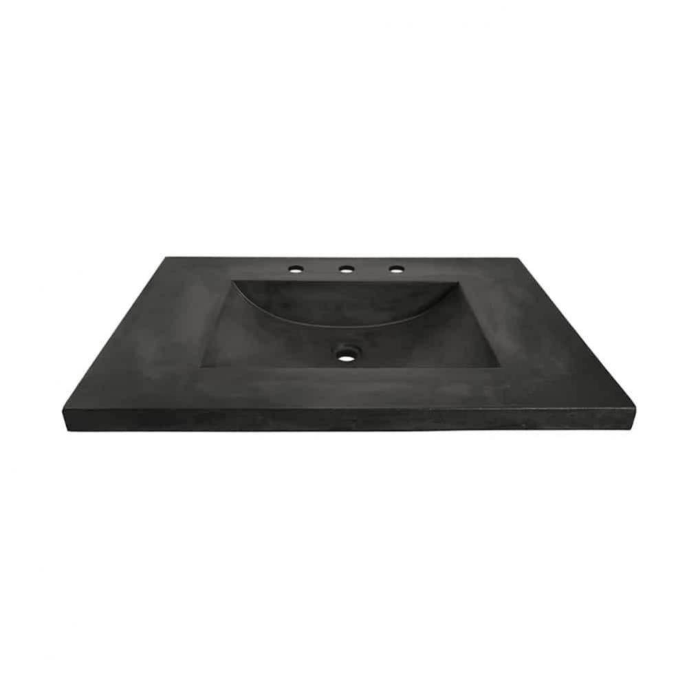 36'' Palomar Vanity Top with Integral Bathroom Sink in Slate-Single faucet hole
