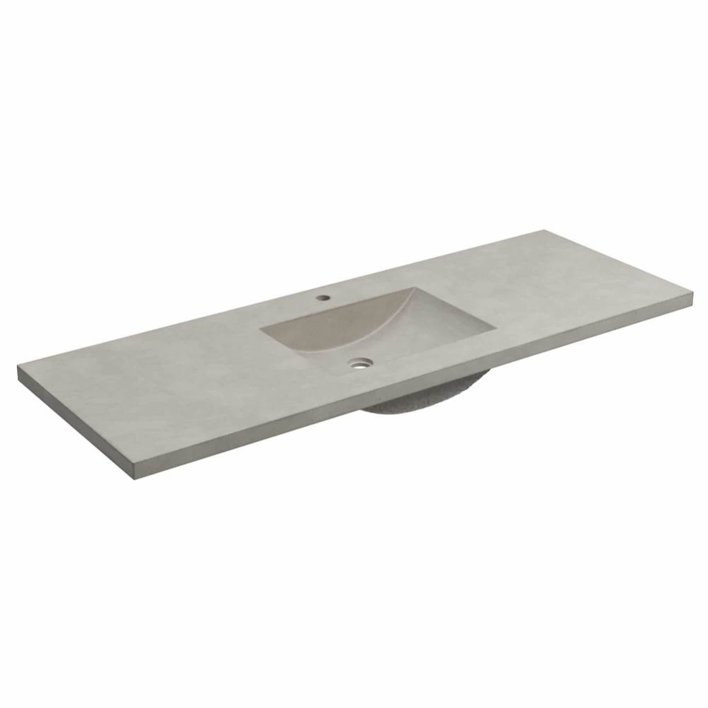 60'' Palomar Vanity Top with Integral Sink in Ash - Single Faucet Cutout