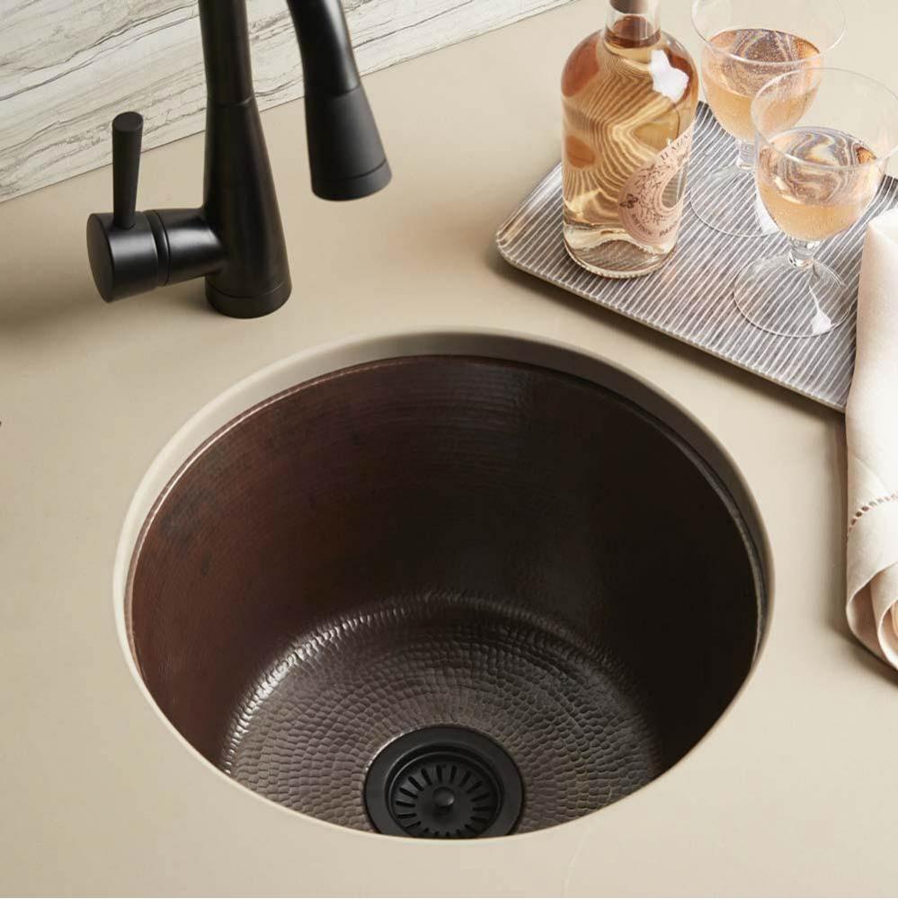 Redondo Grande Bar and Prep Sink in Antique Copper