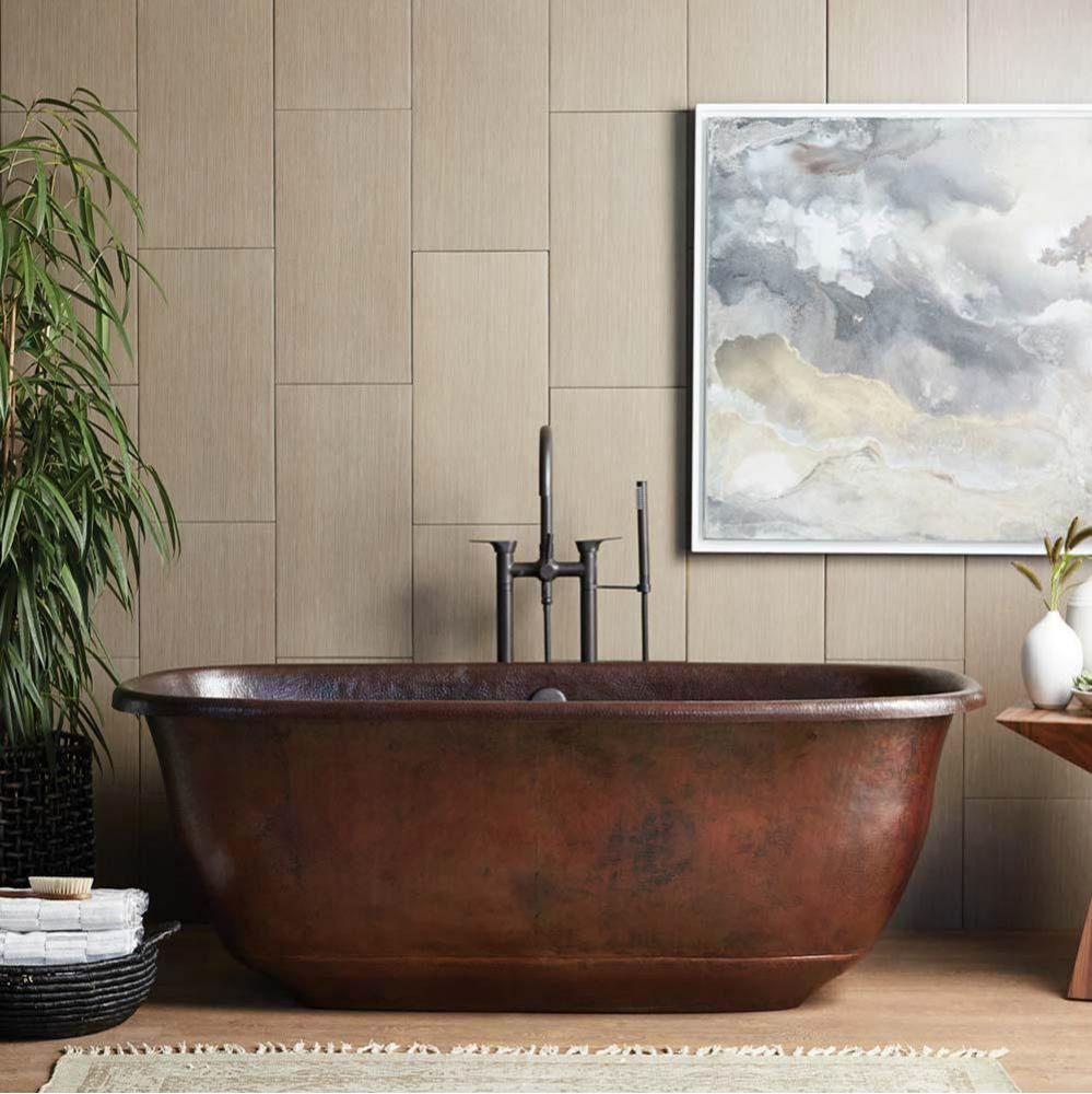 Santorini Copper Bathtub in Antique Copper