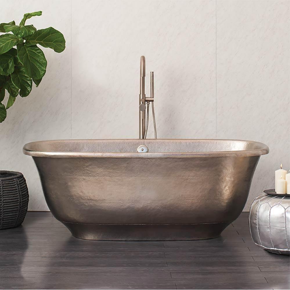 Santorini Copper Bathtub in Brushed Nickel