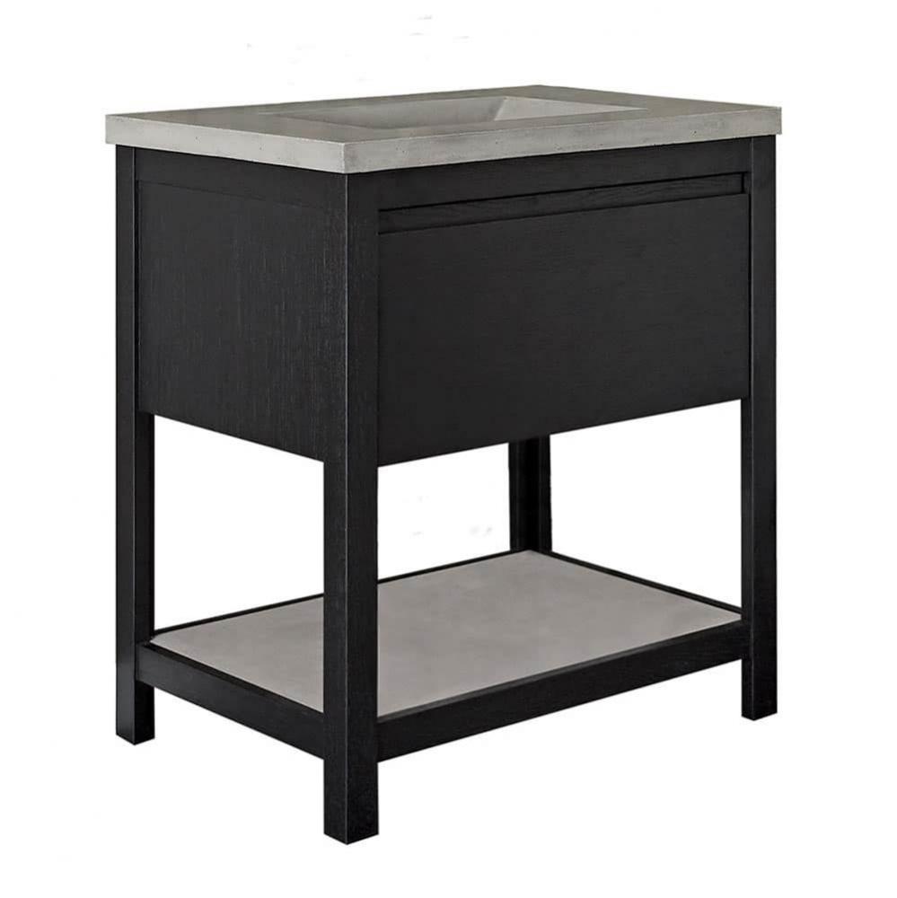 30'' Solace Vanity in Midnight Oak - Top sold separately