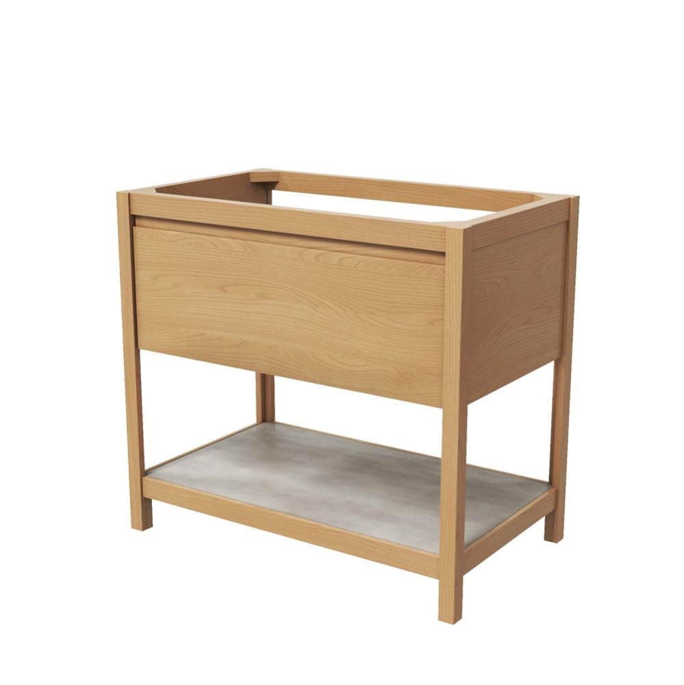 36'' Solace Vanity in Sunrise Oak with Ash Shelf