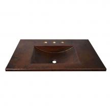 Native Trails VNT3622 - 36'' Cozumel Vanity Top with Integral Bathroom Sink in Antique Copper