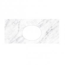Native Trails VNT48-CO - 48'' Carrara Vanity Top - Oval with 8'' Widespread Cutout