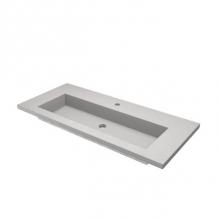 Native Trails NSVT48-A1 - 48'' Capistrano Vanity Top with Integral Trough in Ash - Single Faucet Cutout