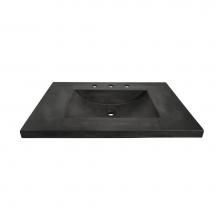 Native Trails NSVNT30-S1 - 30'' Palomar Vanity Top with Integral Bathroom Sink in Slate-Single faucet hole