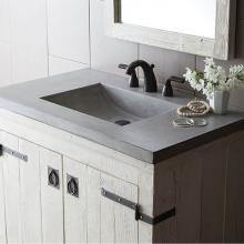 Native Trails NSVNT36-A1 - 36'' Palomar Vanity Top with Integral Bathroom Sink in Ash-Single faucet hole